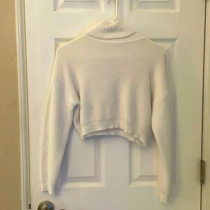 LAST CHANCE Zara cozy soft cropped white turtleneck sweater (MUST GO BY 10/21)